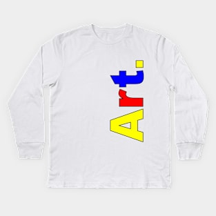 Art (Primary Colors / Vertical) Kids Long Sleeve T-Shirt